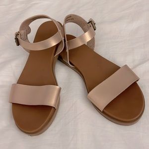 Rose gold sandals